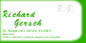 richard gersch business card